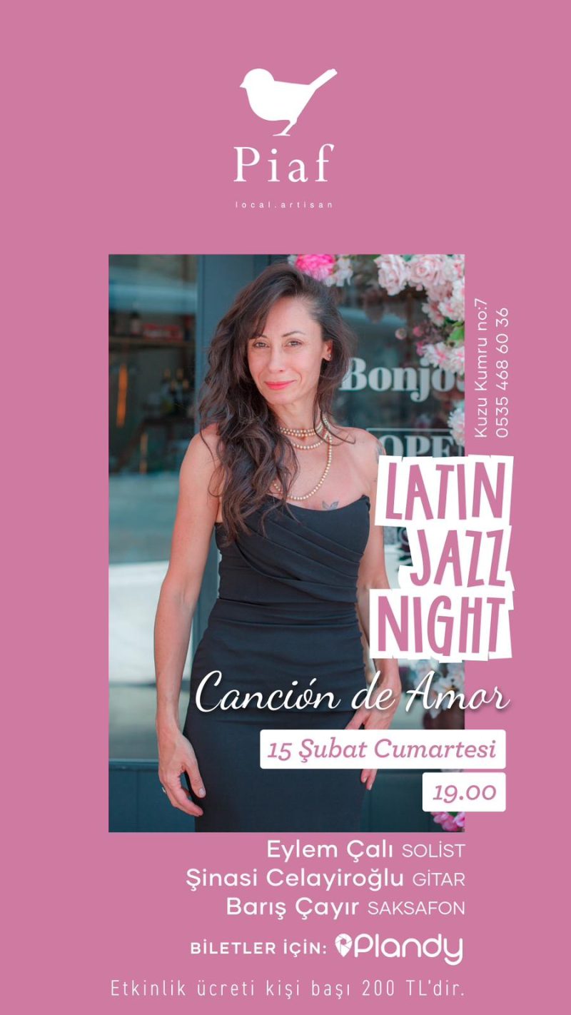 Latin Jazz Night - 15 Şubat 2025 Cumartesi